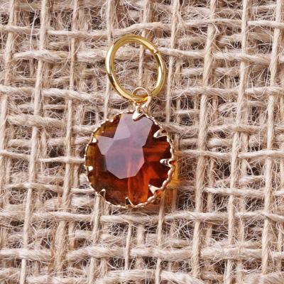 Chrystal Cappuccino, vergoldet mit 24K Feingold, Amulett M